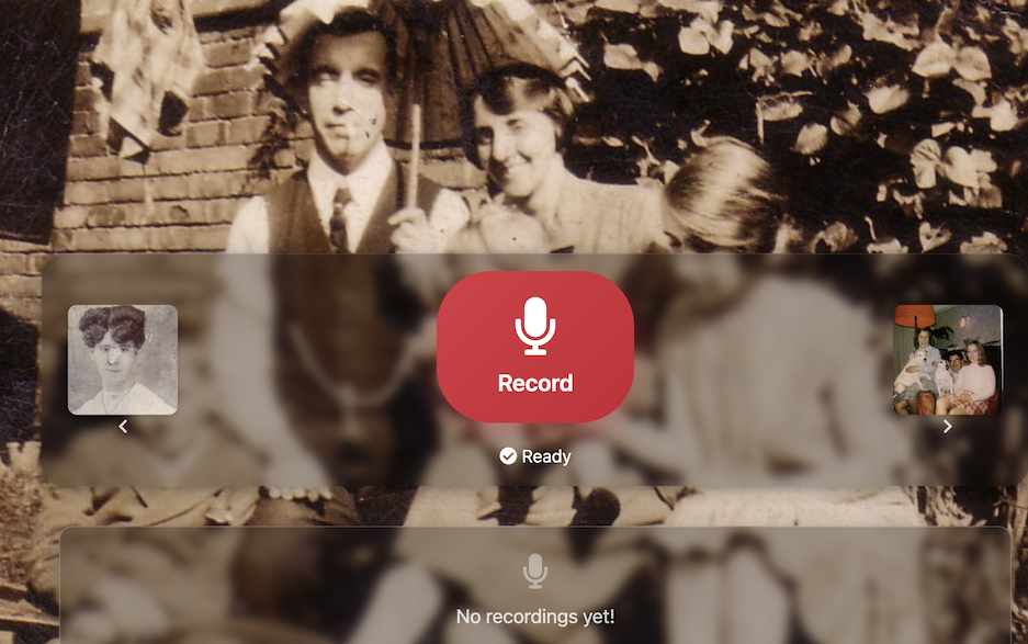 MemoryJam Recording Interface