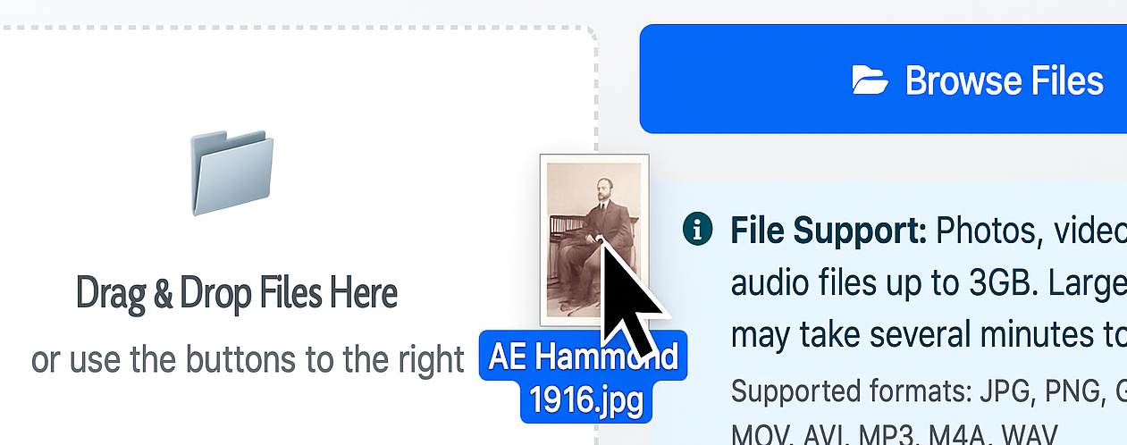 MemoryJam Upload Interface